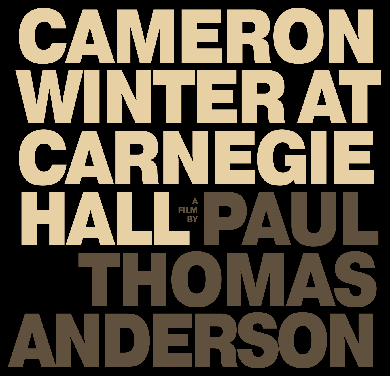 CAMERON WINTER AT CARNEGIE HALL on 35mm